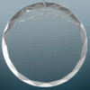 3 1/4" Round Clear Glass Ornament with Silver String